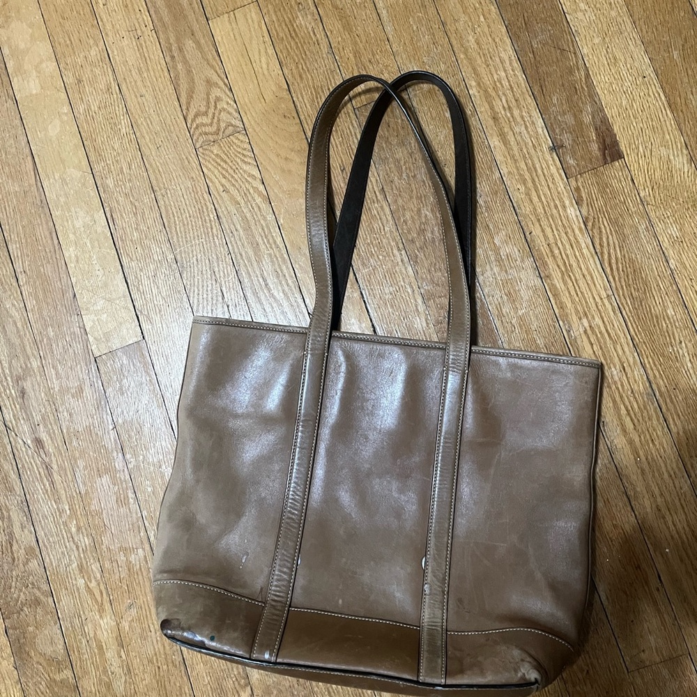 Vintage coach leather tote